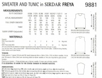 Knitting Pattern - Sirdar 9881 - Freya - Sweater & Tunic